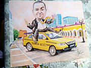 Шарж на таксиста